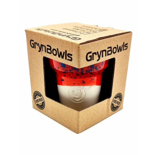 Чаша для кальяну GrynBowls Accent глазур червоно-біла