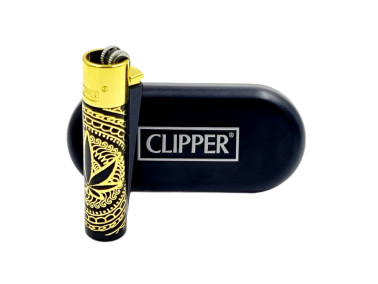 Запальничка Clipper колір Rasta чорно-золотий