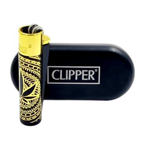 Запальничка Clipper колір Rasta чорно-золотий
