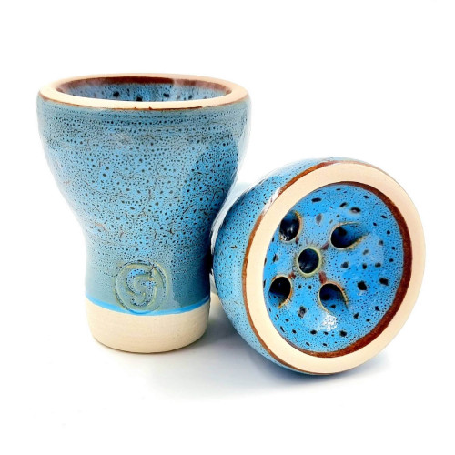Чаша для кальяну GrynBowls Mummy глазур синя