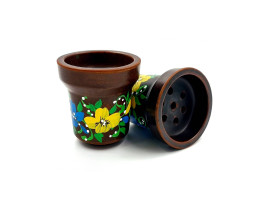 Чаша для кальяну GrynBowls Accent мальована жовта квітка