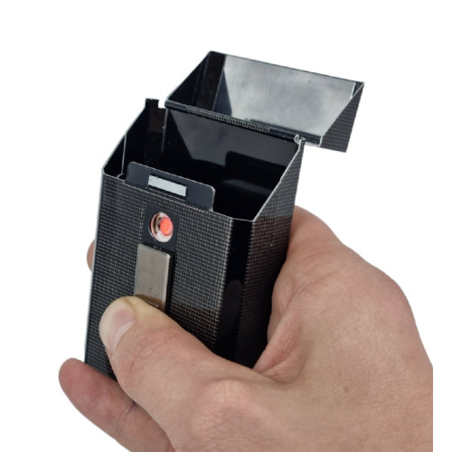 Портсигар с USB запальничкой металевий