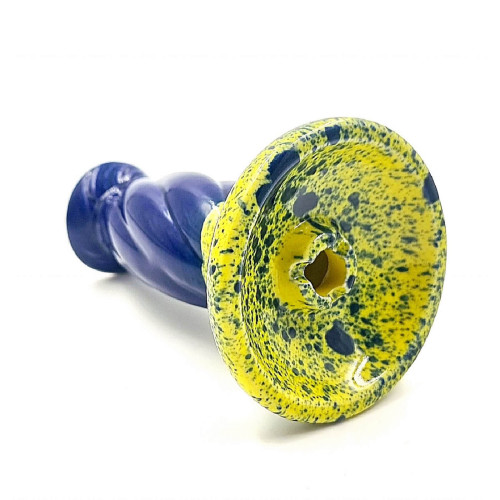 Чаша для кальяну Фанел GrynBowls Spawn жовто-синя