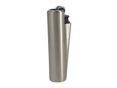 Запальничка Clipper Metal Case Mini Grey у металевому чохлі