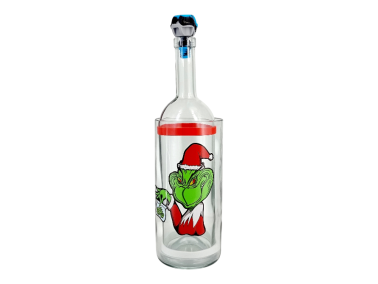 Бонг - Воднік для куріня з скла «Grinch» Новорічний