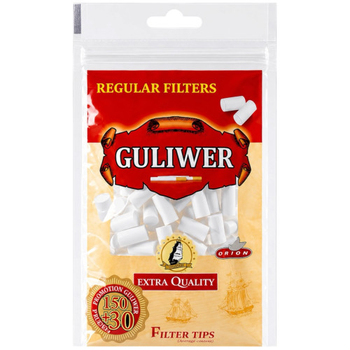 Фільтри для самокруток Guliwer Regular 8х15 мм 180 шт