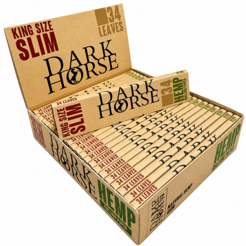 Папір для самокруток DARK HORSE KS UNBLEACHED HEMP /34 108мм