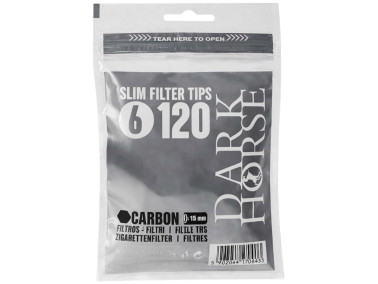 Фільтри для самокуток Dark Horse Slim Carbon 6x15 мм (120 шт) 