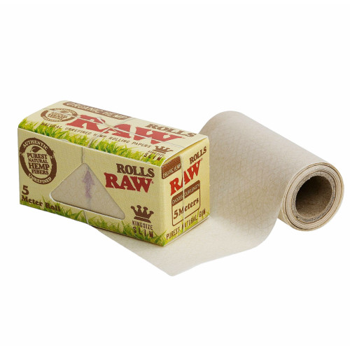 Папір для самокруток у рулоні RAW Rolls Slim Organic Hemp 5 метрів