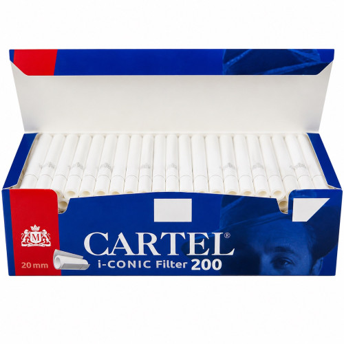 Гільзи для цигарок з турбо фільтром CARTEL i-CONIC Filter 200шт 20 мм