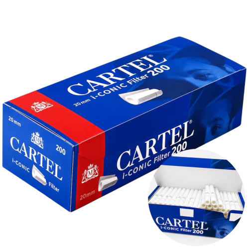 Гільзи для цигарок з турбо фільтром CARTEL i-CONIC Filter 200шт 20 мм