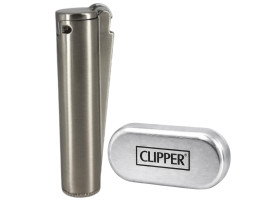 Зажигалка Clipper металл бензиновая Silver (Мат)