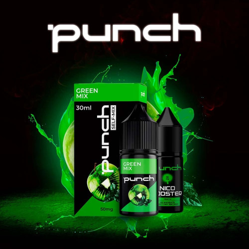 Набір для самозамішування Punch Green Mix 30 мл 50 мг зі смаком яблука, ківі та м'яти