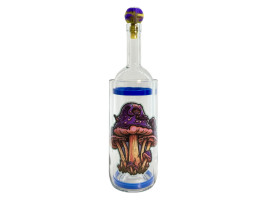 Бонг - Воднік для куріня з скла «World of mushrooms Violet» 
