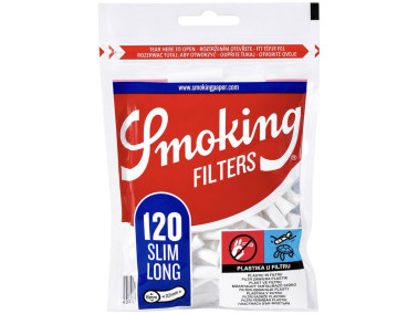 Фільтри для самокуток SMOKING SLIM LONG 6х22 мм (120 шт)