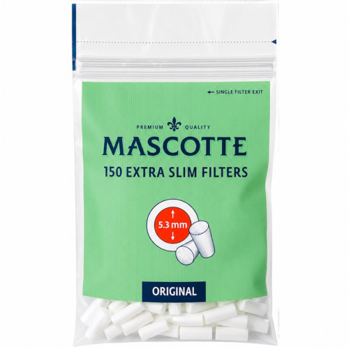 Фільтри для самокруток MASCOTTE EXTRA SLIM LONG ORIGINAL 5,3х15 мм (150 шт)