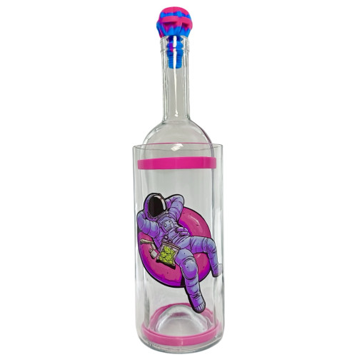 Бонг - Воднік для куріня з скла «Astronaut» Pink