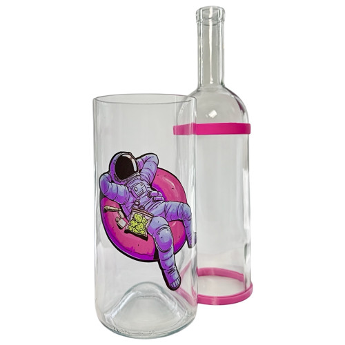 Бонг - Воднік для куріня з скла «Astronaut» Pink