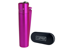 Зажигалка Clipper металл Pink (мат)