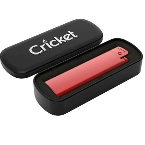 Запальничка Cricket Deluxe метал турбо RED Глянец