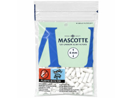Фільтри для самокруток MASCOTTE CARBON SLIM 6х15 мм (120 шт)