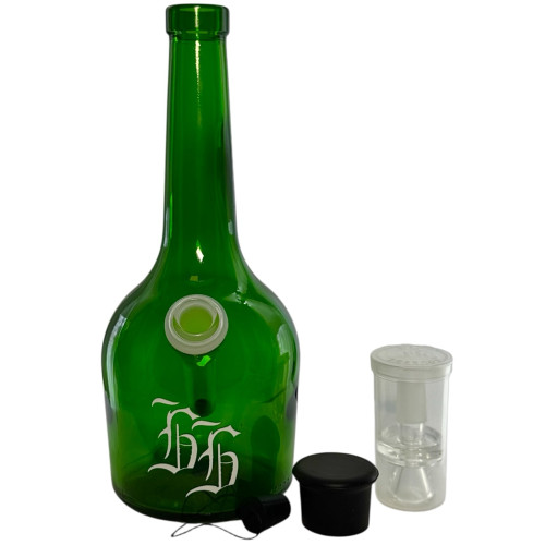 Бонг для куріня з скла з чохлом "Baklakha" Green
