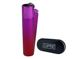 Зажигалка Clipper металл Pink (глянец)