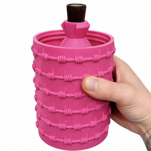Акриловий водний для куріння з кришкою Pink