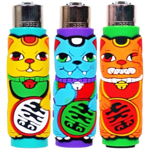 Запальничка Clipper "Cat" в захисному силіконовому чохлі
