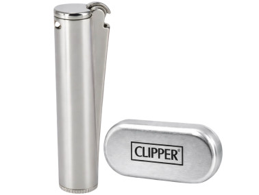 Запальничка Clipper метал бензиновая Silver 