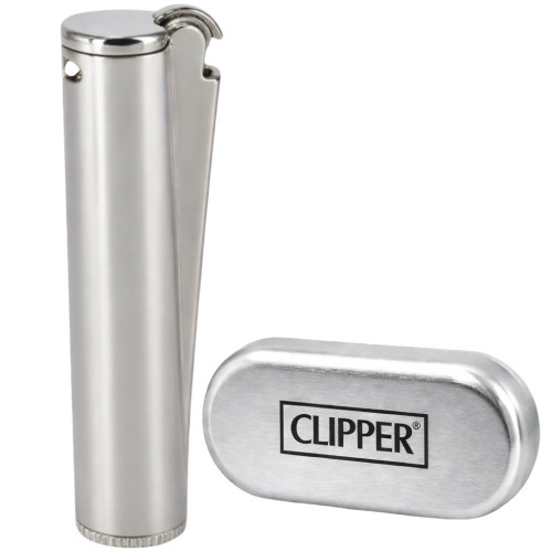 Зажигалка Clipper металл бензиновая Silver