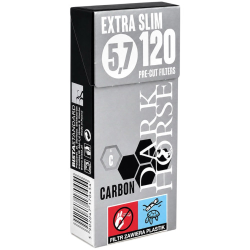 Фільтри для самокруток DARK HORSE PRECUT CARBON EXTRA SLIM 5,7х14 мм (120 шт)