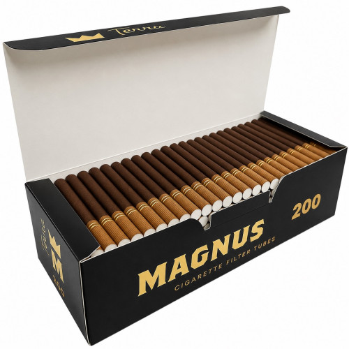 Гильзы для набивки сигарет Magnus Terra Extra Long 22мм 200 шт (Коричневые)