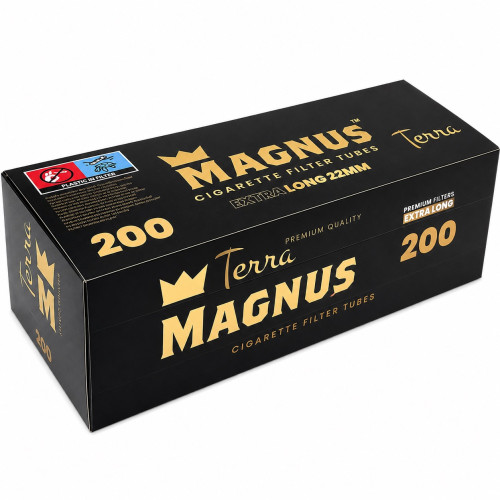 Гильзы для набивки сигарет Magnus Terra Extra Long 22мм 200 шт (Коричневые)