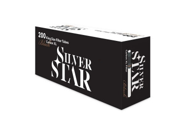 Гільзи для цигарок Silver Star Carbon Black Filter Tube X-Long 24 мм