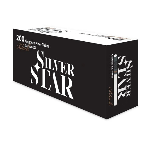 Гільзи для цигарок Silver Star Carbon Black Filter Tube X-Long 24 мм