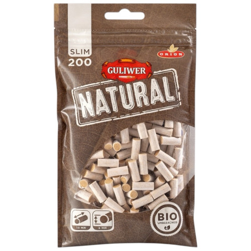 Фільтри для самокуток GULIWER SLIM BIO UNBLEACHED 6X15 мм (200 шт)