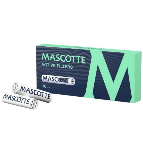 Фільтри для самокруток кокосові вугільні MASCOTTE ACTIVE 6x27 мм (10 шт.)