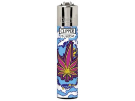 Зажигалка Clipper Classic Art Weed #4