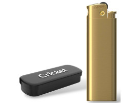 Запальничка Cricket Deluxe метал турбо (мат) GOLD