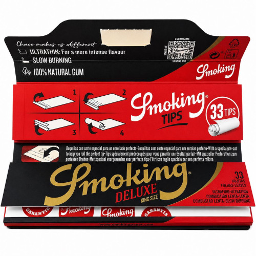 Папір для самокруток Smoking KS DE LUXE + Фільтри Tips