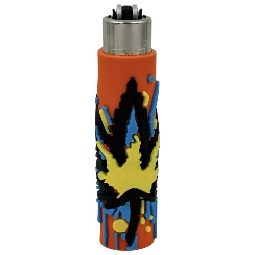 Зажигалка Clipper в силиконовом чехле Rasta Leaf Silicone Cover #2