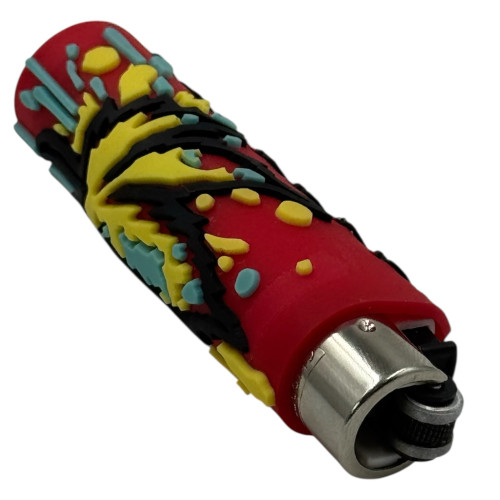 Запальничка Clipper в силіконовому чохлі Rasta Leaf Silicone Cover #3