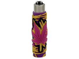 Запальничка Clipper в силіконовому чохлі Rasta Leaf Silicone Cover #4