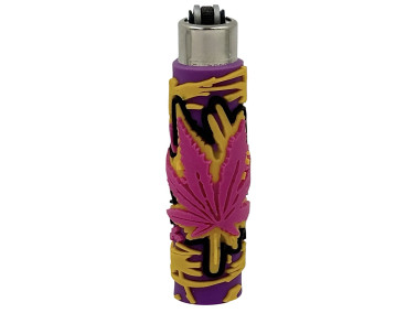 Запальничка Clipper в силіконовому чохлі Rasta Leaf Silicone Cover #4