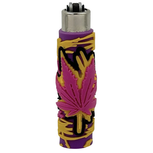 Запальничка Clipper в силіконовому чохлі Rasta Leaf Silicone Cover #4