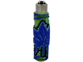 Запальничка Clipper в силіконовому чохлі Rasta Leaf Silicone Cover #5