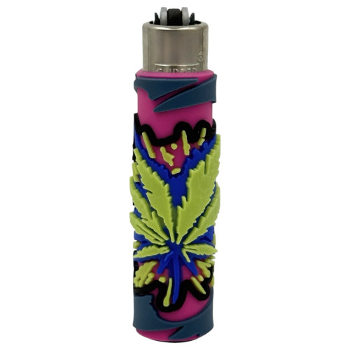 Зажигалка Clipper в силиконовом чехле Rasta Leaf Silicone Cover #6