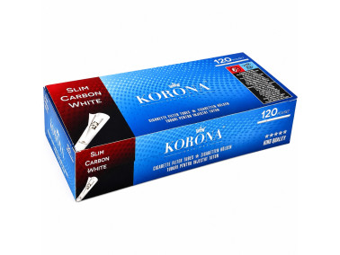 Гільзи для цигарок Korona Slim White Carbon 120 шт