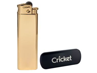 Запальничка Cricket Deluxe метал турбо (глянец) GOLD